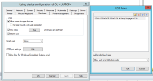 eLux USB DENY rile for horizon view and OS in general